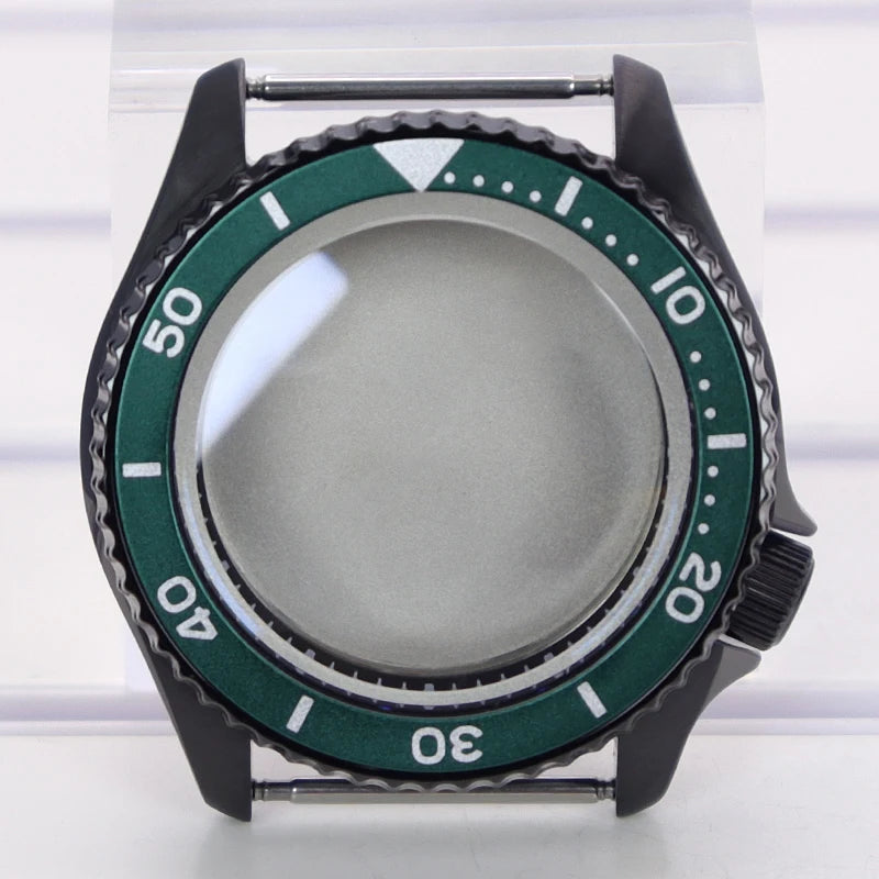 42mm PVD Ring Watch Case With Bezel Sapphire For Mods 007 NH35 NH36 NH38 NH34