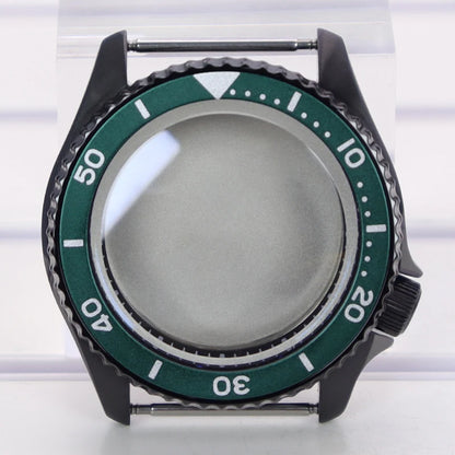 42mm PVD Ring Watch Case With Bezel Sapphire For Mods 007 NH35 NH36 NH38 NH34