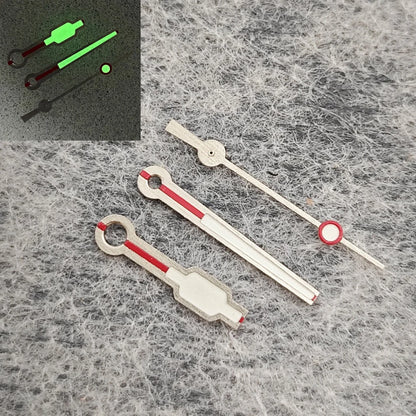 Modified Silver Trim Green Luminous Watch Hands  for NH35 NH36 4R 7S  Movement