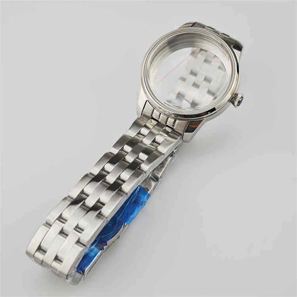 33/39.5mm Watch Case Strap for NH35 NH36 Modified 316L Steel Case Watchband