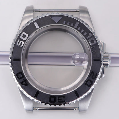 40mm Watch Cases Rubber Strap Sapphire For NH34/35/36/70 4R36 Miyota8215 Eta2824