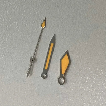 Green Luminous Silver Trim Orange Watch Hands Set for NH35 NH36 4R 7S Movement