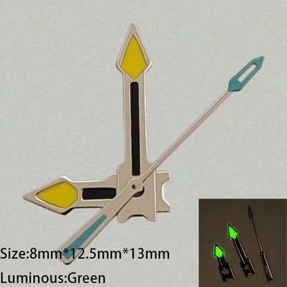 Modified Green Luminous Modern Color Watch Hands for NH35/NH36/4R/7S Movement