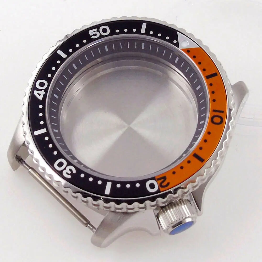 41mm Sapphire Glass Solid Watch Case fit NH35 NH36 SKX007 20ATM Water Resistance