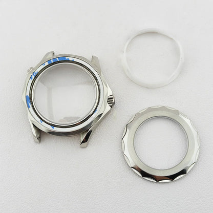 42MM Diving Watch Case Sapphire Glass Unidirectional Rotating Bezel For NH35
