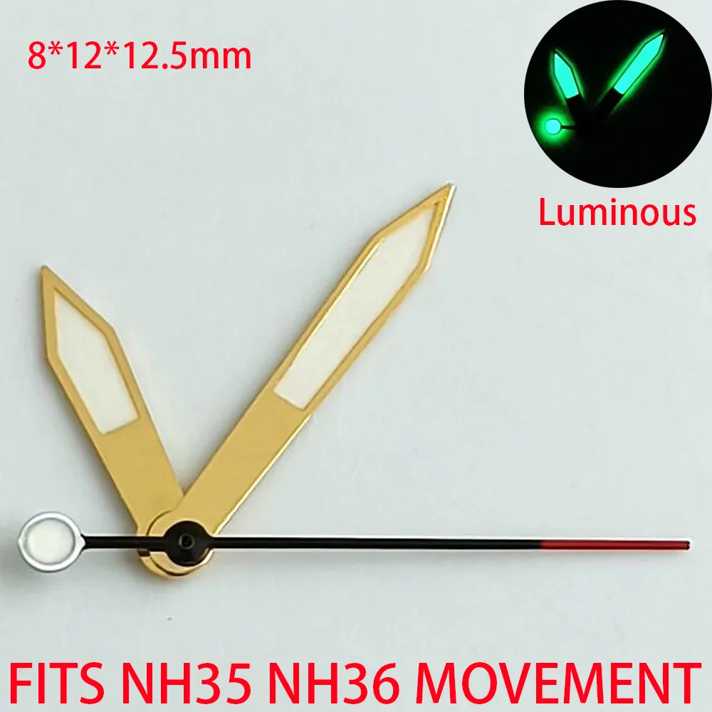 Watch Accessories Pointer NH 35 NH36 Hands Green/Blue Super Luminous Suitable For NH 35 NH36 Movement