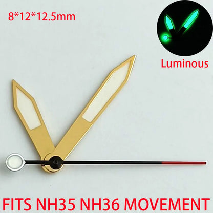 Watch Accessories Pointer NH 35 NH36 Hands Green/Blue Super Luminous Suitable For NH 35 NH36 Movement
