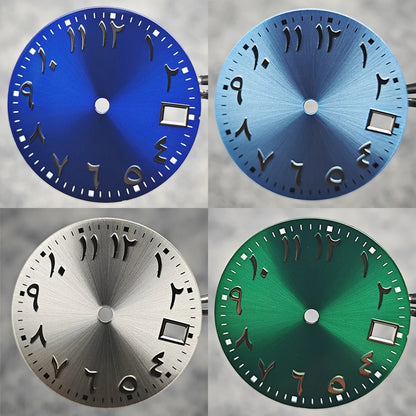 28.5mm Watch Dial Arabic Numeral with Single Calendar for NH70 / NH35 / NH36