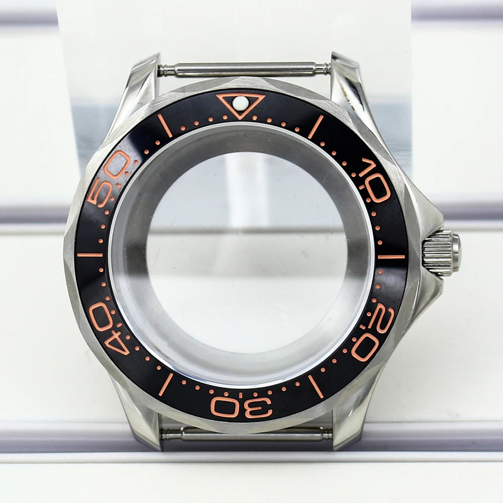 41mm Watch Case Strap Waterproof for Seamaster NH34 NH35 NH36 fit 30.5mm Dial