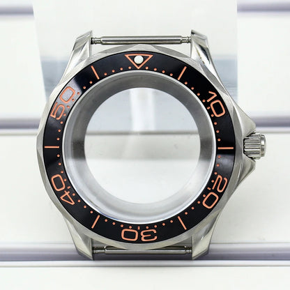 41mm Watch Case Strap Waterproof for Seamaster NH34 NH35 NH36 fit 30.5mm Dial