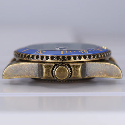 Bronze 40mm Watch Case Ceramic Bezel For SUB NH35/36/34/38/70 Sapphire Glass
