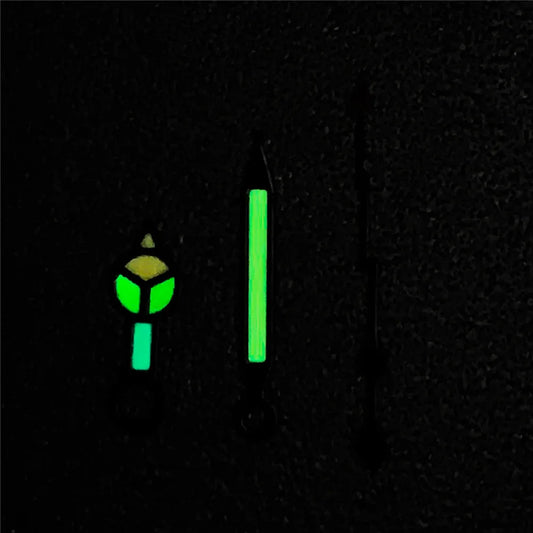 3 Pins Lightning Sencond Hands Green Luminous Watch Hands for NH35/NH36/4R/7S