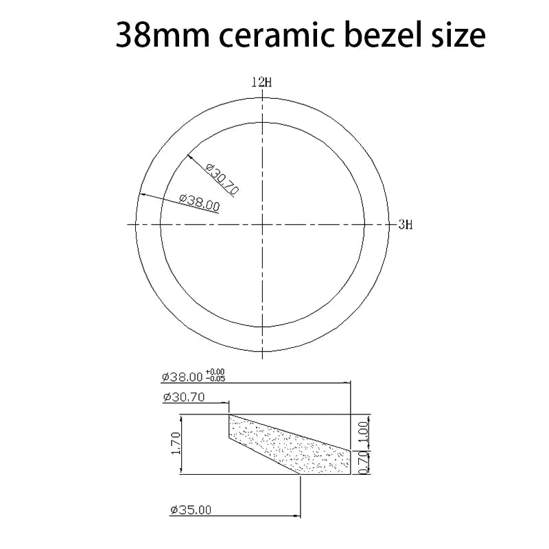 Unidirectional Rotation Bezel 40mm Watch Case For NH35/36/38 ETA2824/Miyota8215