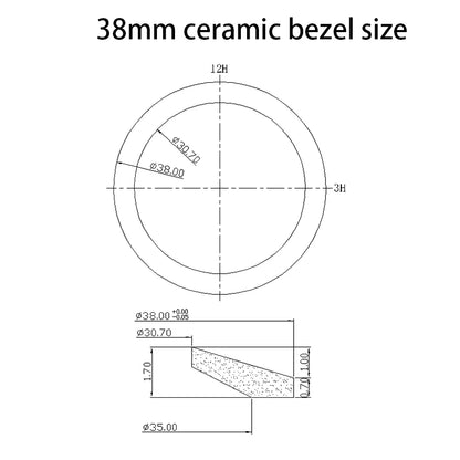 Unidirectional Rotation Bezel 40mm Watch Case For NH35/36/38 ETA2824/Miyota8215