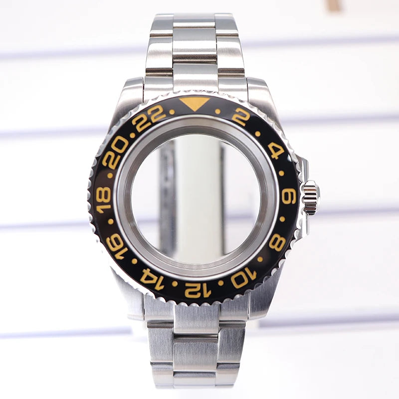 Silver 40mm Diver Case Sapphire  For NH35 NH36 NH34 NH38 Miyota 8215 Eta 2824