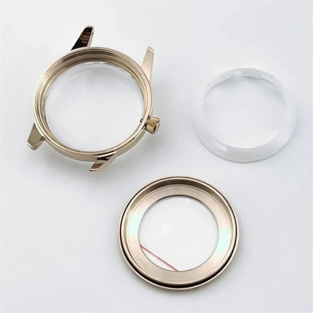 39.5mm Arch Glass Watch Case Stainless Steel Case for NH35 NH36 4R35A 4R36A