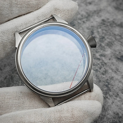 42mm Brushed Watch Case with Transparent Back for ETA 6497/6498 ST3600/ST3620
