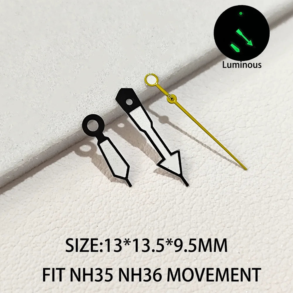 Watch Hands Pointers Green Super Luminous Suitable for NH 35 NH 36 Movement