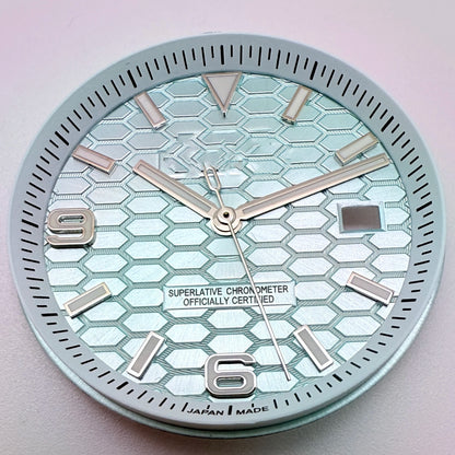 39.5mm Land-Dwellwe Steel Watch Case+Strap Sapphire Glass 33.8mm Dial Fit NH35