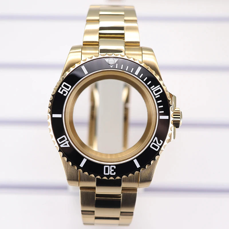 40mm Diving Watch Case Set Sapphire For NH35 NH36 NH34/38 SUB Miyota8215 Eta2824