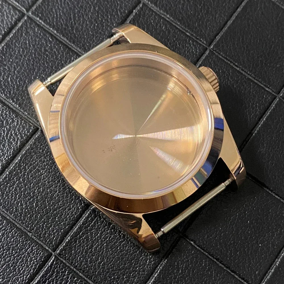 36/39mm Rose Gold Case Oyster Watch Case with Sapphire Crystal for NH35/NH36/4R