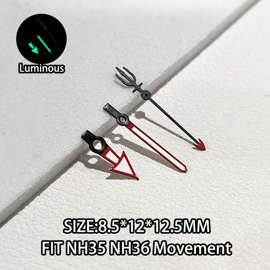 Multicolor Watch Hands with Luminous for NH35 NH36 Personalized Second Hand