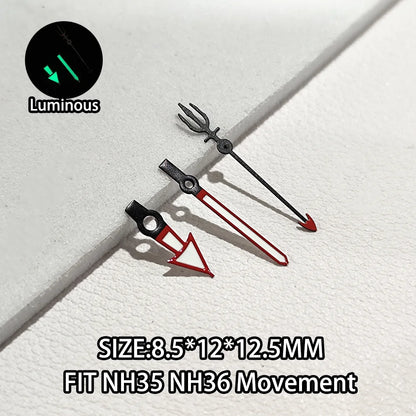 Watch Hands Luminous Suitable For NH35 NH36 Movement Personalized Second Hand