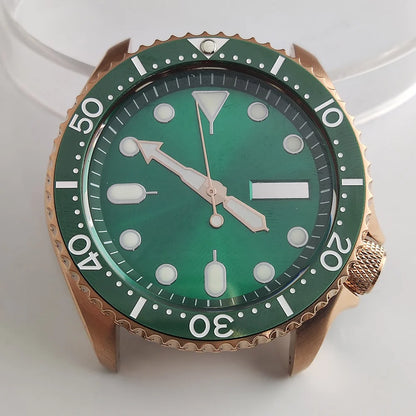 Plane Sapphire Glass Ceramic Bezel Stainless Steel Watch Case Fit NH 35 NH36 Movement High End Waterproof Watch Case