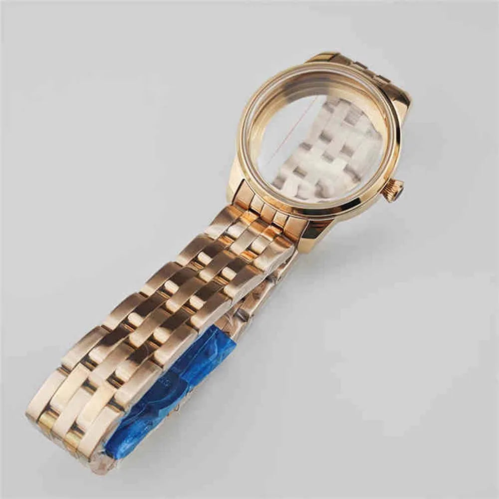 33/39.5mm Watch Case Strap for NH35 NH36 Modified 316L Steel Case Watchband