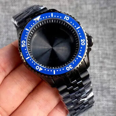 20ATM 42mm Sapphire Glass Black PVD Watch Case Fit SKX 007 NH34 NH35 NH36 2824