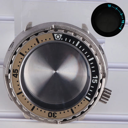 47mm Steel Watch Case C3 Bezel For NH35 NH36 NH38 Tuna Can Mod 200M Waterproof