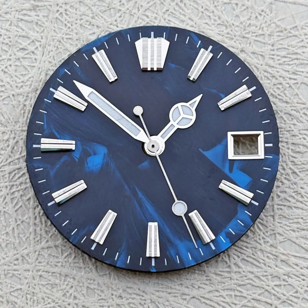 28.5mm Carbon Fiber Material NH Series Watch Dial C3 Luminous For NH34 NH35 NH36