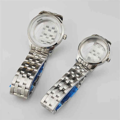 33/39.5mm Watch Case Strap for NH35 NH36 Modified 316L Steel Case Watchband
