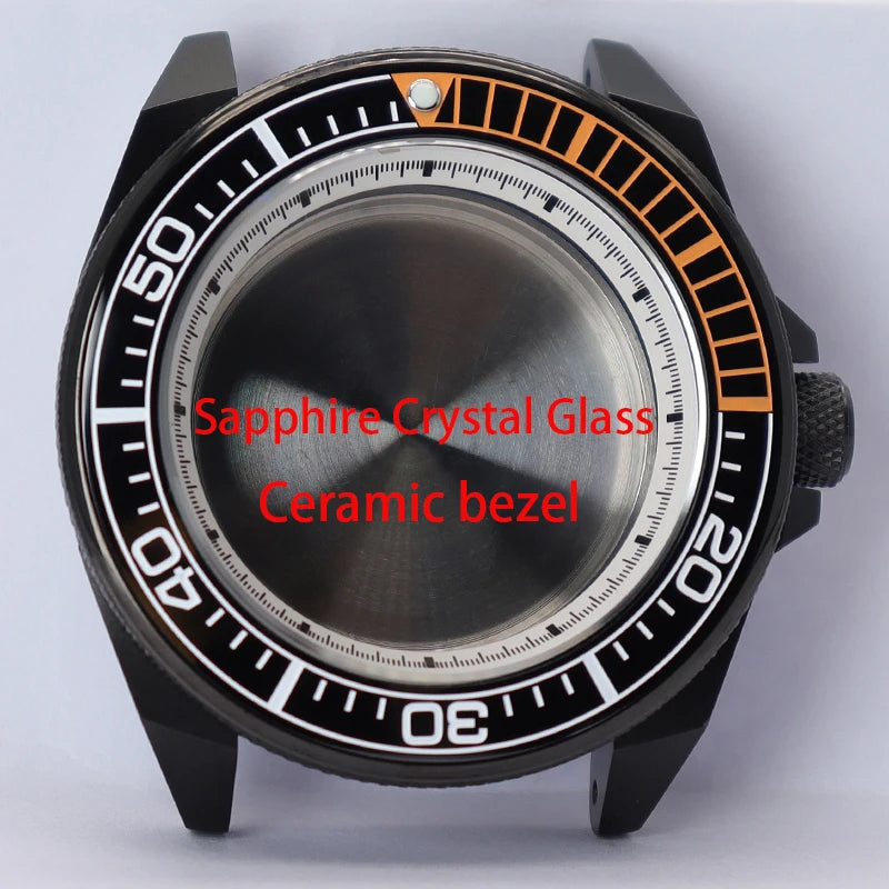 43.8mm Watch Cases with Ceramic Bezel For NH35 NH36 4R36 NH38 Modified Samurai