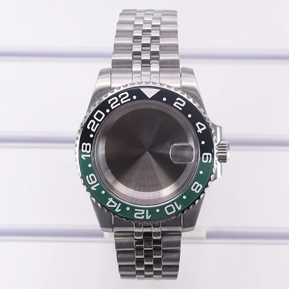 40mm Diving Watch Case GMT Bezel Sapphire For Nh35 Nh36/34/38 Eta2824 Miyota8215
