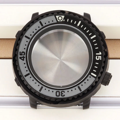 43mm Watch Case For NH34 NH35 NH36 NH38 Tuna Sapphire Crystal Luminous Bezel