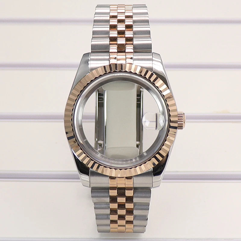 36/39mm Watch Cases Set Sapphire Glass For NH35 NH36 NH34 NH70 8215 Datejust