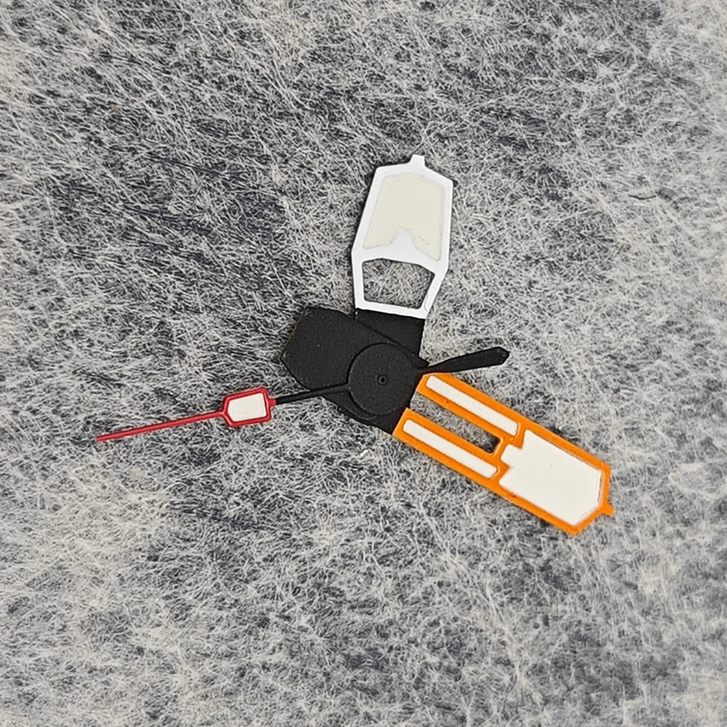 Orange Red White Matching Hands with Green Luminous Watch Hands for NH35/36/4R7S