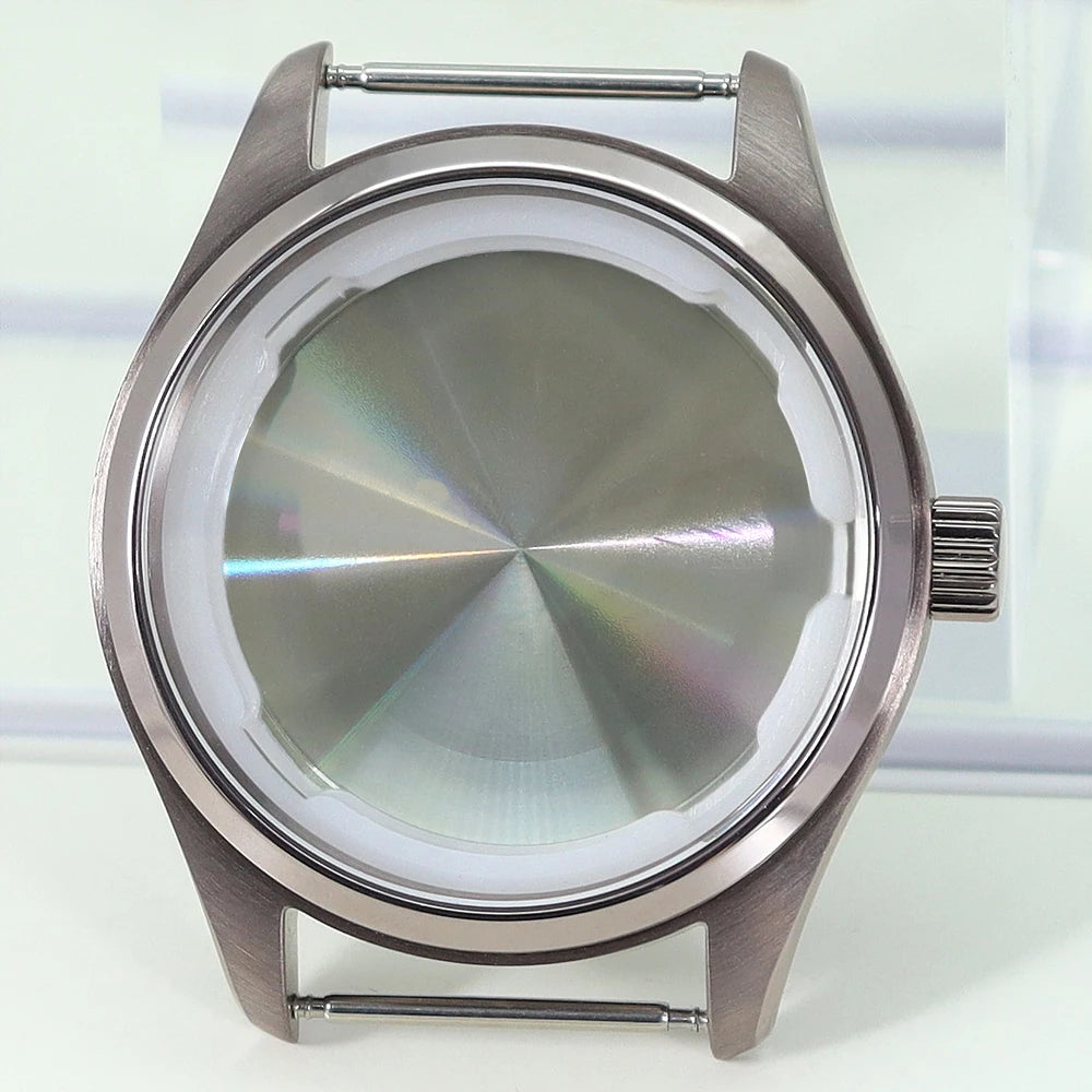 40mm Watch Case Leather Strap For Mod pilot NH34/35/36/38 Eta2824 Solid Cover