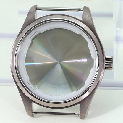 40mm Watch Case Leather Strap For Mod pilot NH34/35/36/38 Eta2824 Solid Cover