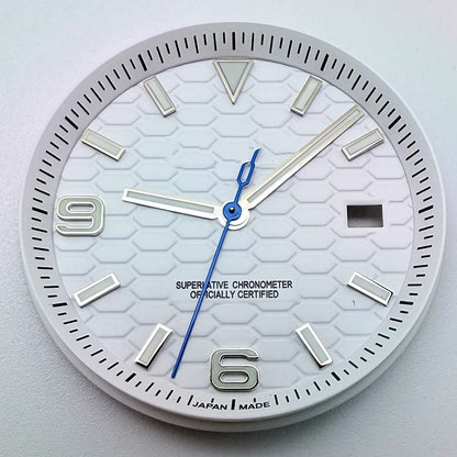 39.5mm Land-Dwellwe Watch Case+Strap Sapphire Glass Luminou 33.8mm Dial Fit NH35