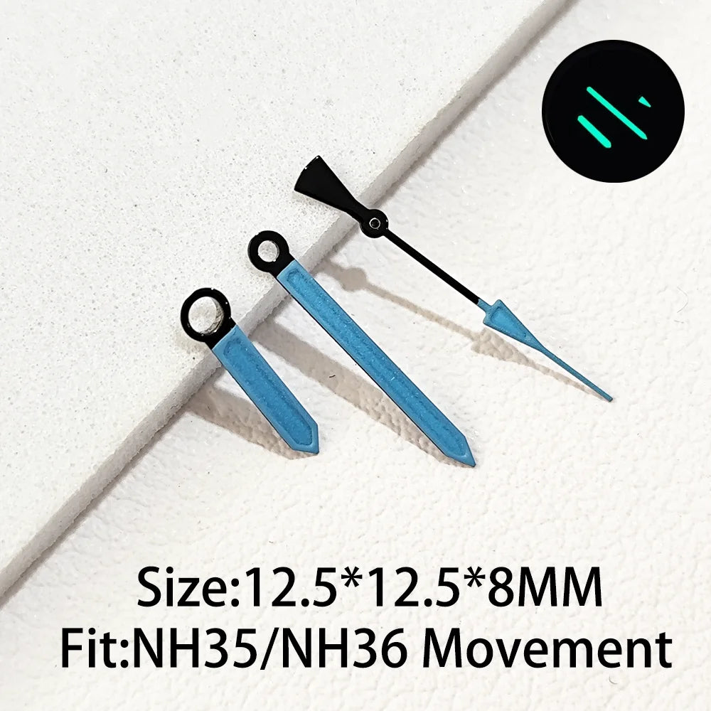 Watch Hands for NH35 NH36 Series Movement C3 Luminous Men's Watches Pointers