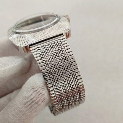 36.5mm Watch Case+Watch Strap Polished Bird's Nest Design for NH35/NH36/7S