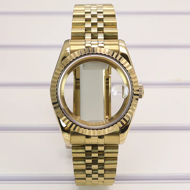 36/39mm Watch Cases Set Sapphire Glass For NH35 NH36 NH34 NH70 8215 Datejust