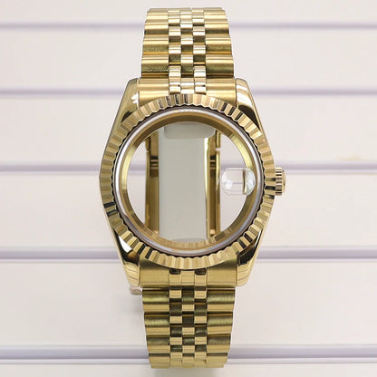 36/39mm Watch Cases Set Sapphire Glass For NH35 NH36 NH34 NH70 8215 Datejust