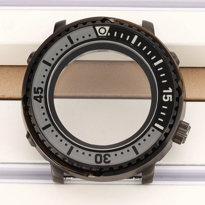 43mm Watch Case For NH34 NH35 NH36 NH38 Tuna Sapphire Crystal Luminous Bezel