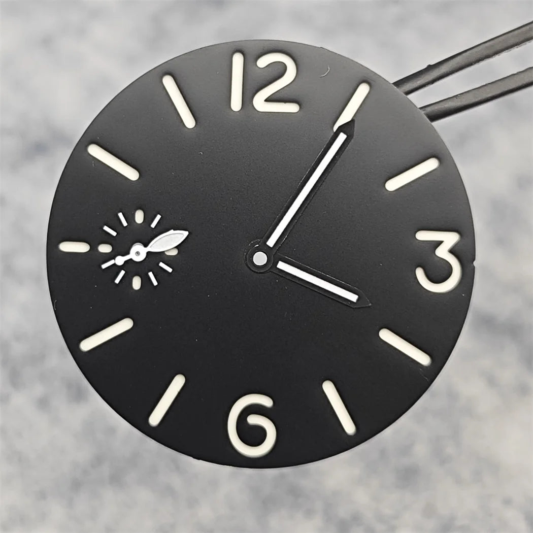 34.5mm Watch Dial with Watch Hands(Green Luminous) for ETA6497/ ST3600 Movement