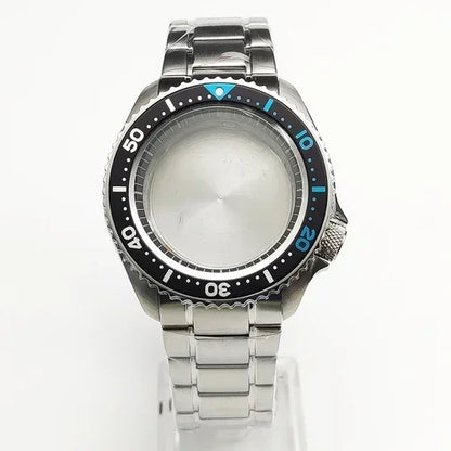 42mm Watch Case+ Strap Set SKX007 Case with Chapter Ring Sapphire for NH35 NH36