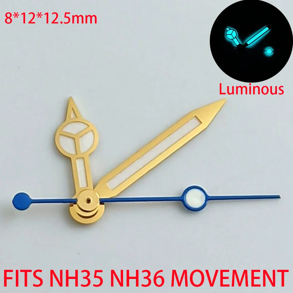 Watch Accessories Pointer NH 35 NH36 Hands Green/Blue Super Luminous Suitable For NH 35 NH36 Movement