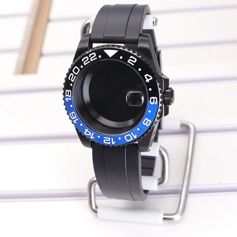 40mm SUB Diving Watch Case Strap For NH35 NH36 NH34 8215 Eta 2824 28.5mm Dial